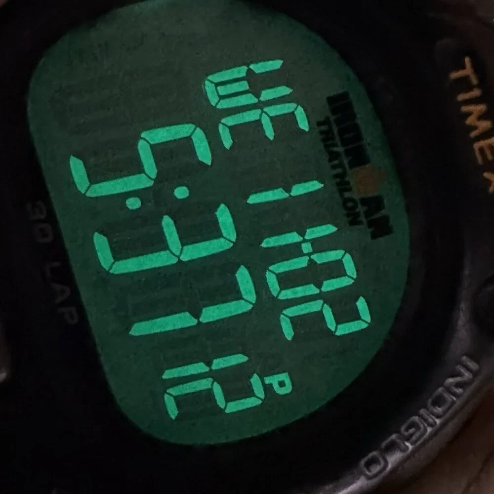Timex Ironman Digital Watch Men Black Grey 33MM Indiglo Dial New Battery 9